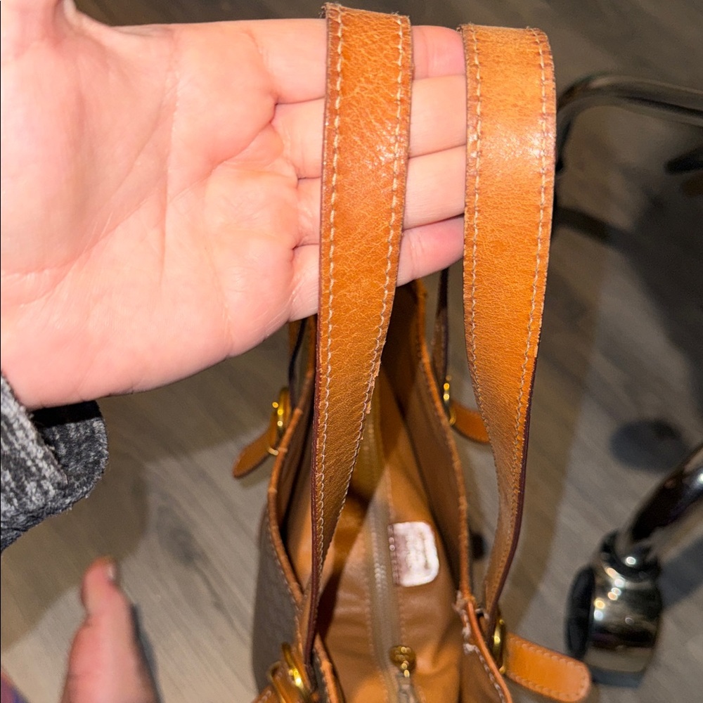 Celine Beige Monogram Canvas & Tan Leather Tote - Picture 5 of 16